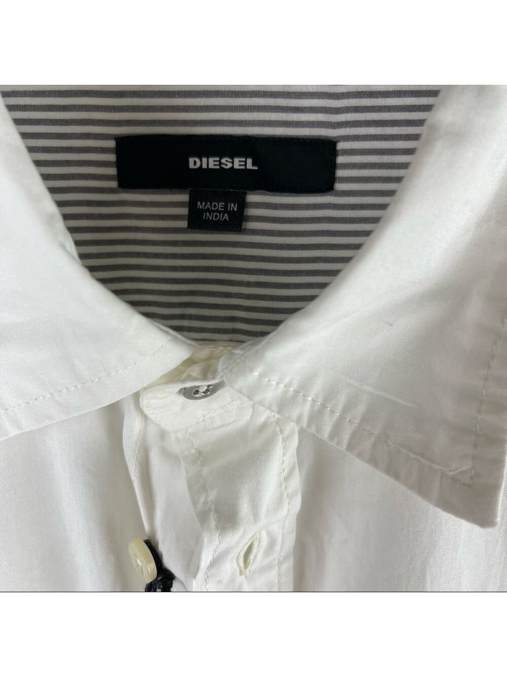 Men’s Diesel S Guruso White Button Down Long sleeve XL! - Picture 3 of 8